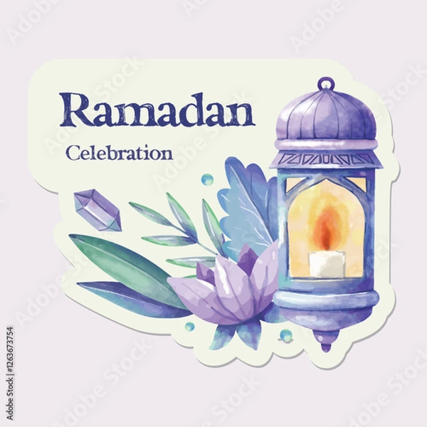 Obraz Ramadan sticker design