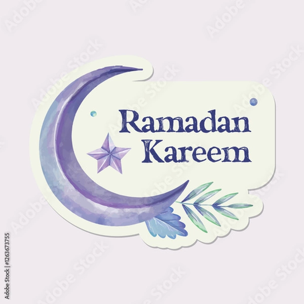 Obraz Ramadan sticker design