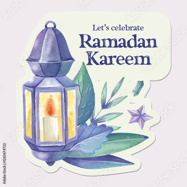 Fototapeta Ramadan sticker design