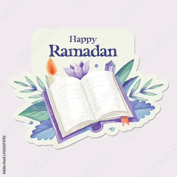 Obraz Ramadan sticker design