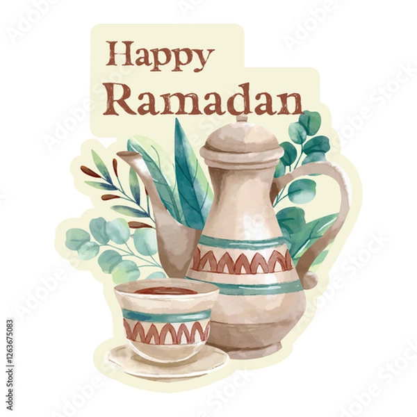 Obraz Ramadan sticker design