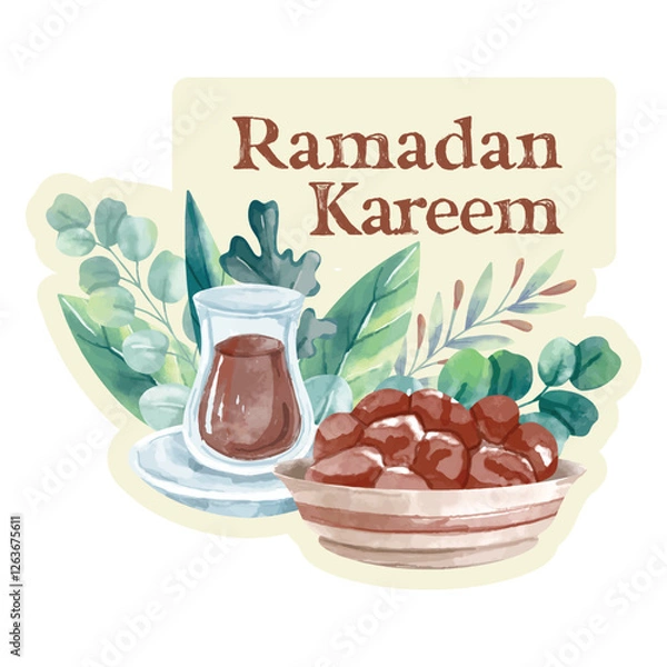 Obraz Ramadan sticker design
