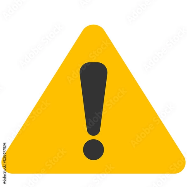 Obraz yellow silhouette triangle warning sign