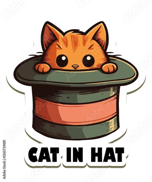 Fototapeta cat in hat