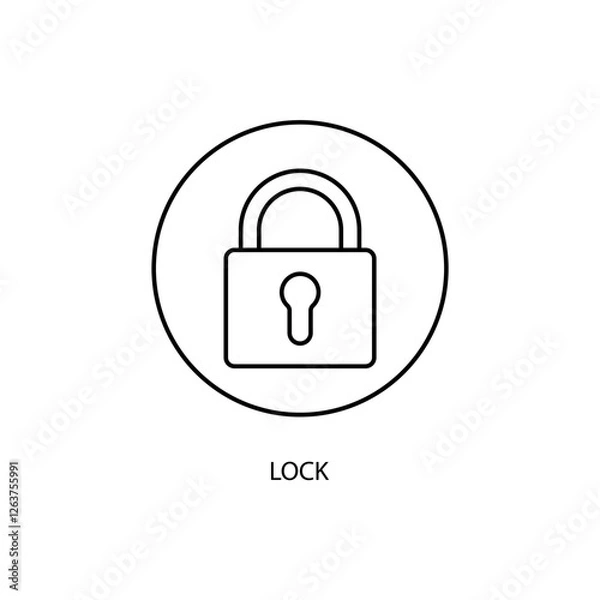 Fototapeta lock icons  symbol vector elements for infographic web
