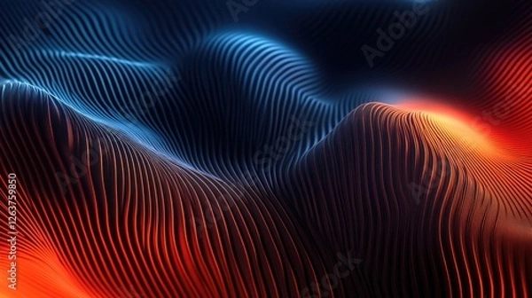 Fototapeta Digital Abstract Waveform Art