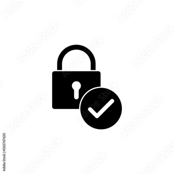 Fototapeta locked icons  symbol vector elements for infographic web