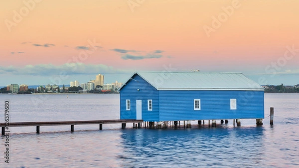 Fototapeta Blue Boatshed