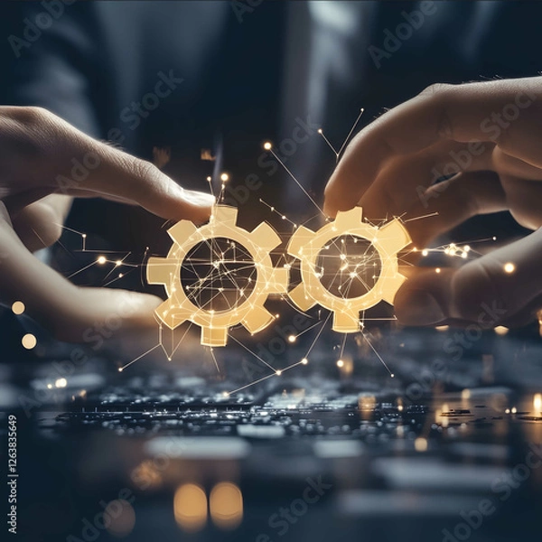 Fototapeta collaboration in Devops approach