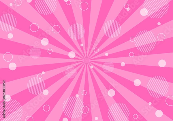 Fototapeta 背景素材　ポップな放射線状の背景