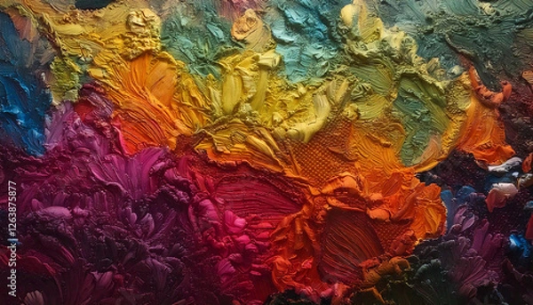 Obraz close up painting structure texture pattern wallpaper