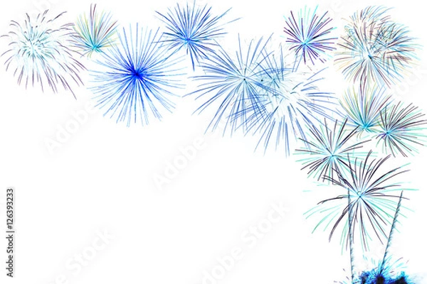 Fototapeta Firework isolated on white