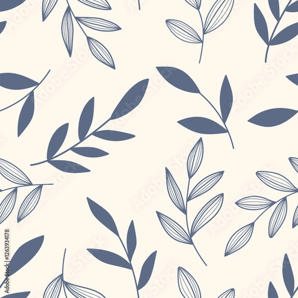 Fototapeta Flower seamless pattern design with beautiful flower and leaves. Flower art. floral and leaf pattern design for fabric, cotton, wallpaper, satin, gift wrap, carpet, background.