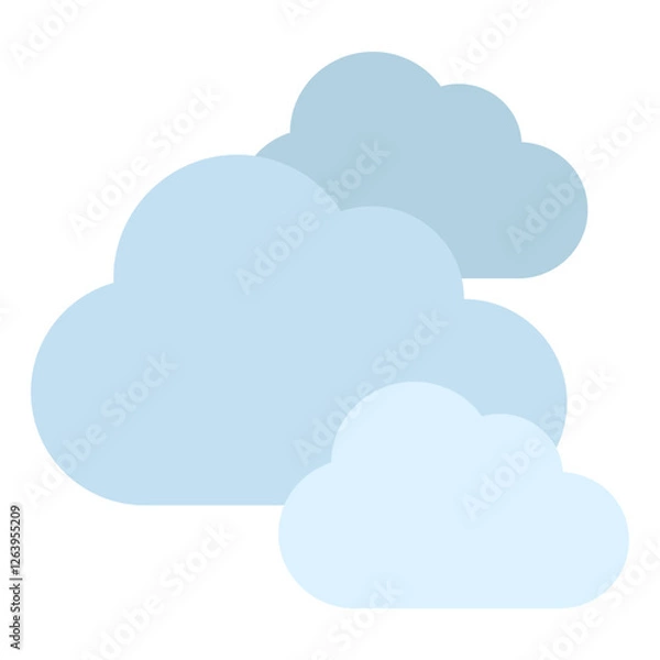 Obraz Fluffy Cloud Icons for Design Projects