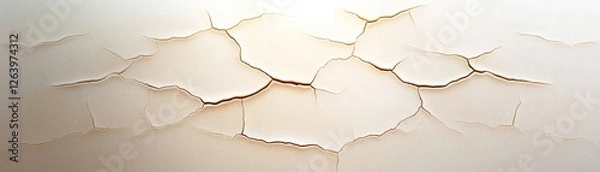 Obraz Weathered wall with cracks, exploring textures of age and decay in architectural surfaces