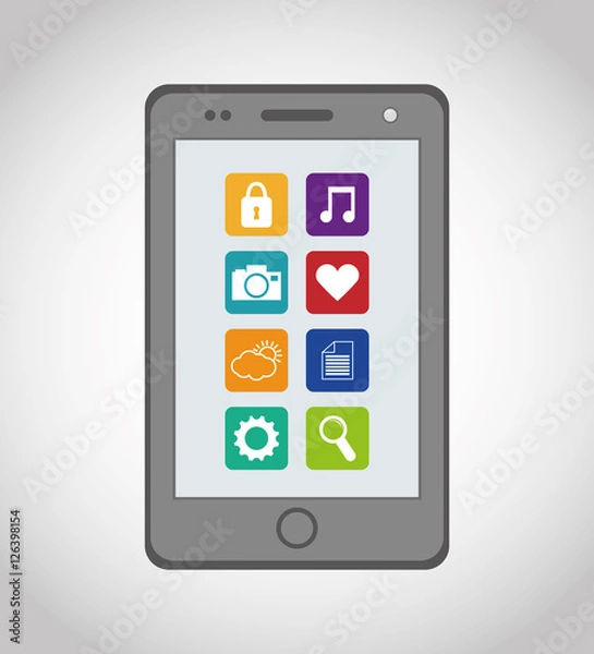 Obraz Mobile app technology icon vector illustration graphic design