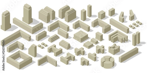 Obraz Plan miasta ustawiony