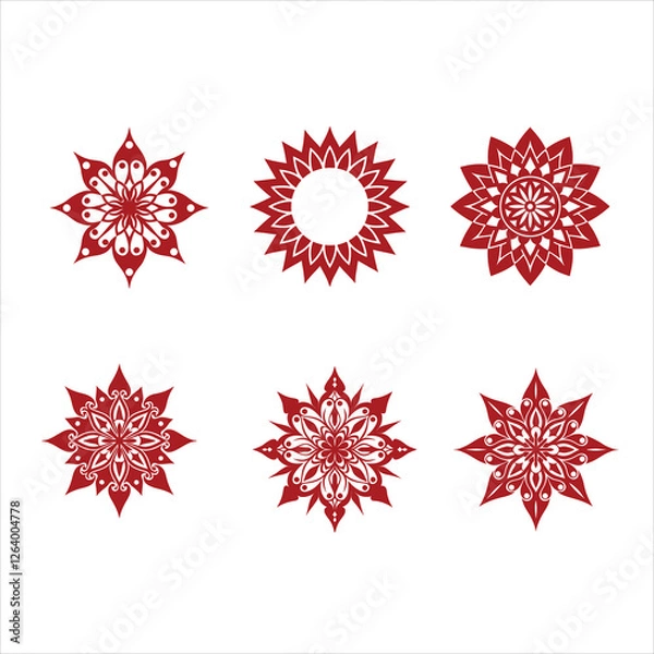 Fototapeta Mandala vector illustration set.