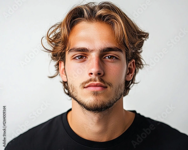 Obraz Man portrait on white background