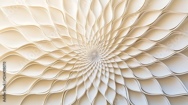 Obraz Abstract floral design, symmetrical pattern, studio shot, decorative art