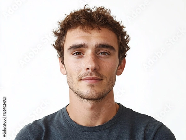 Obraz Man portrait on white background