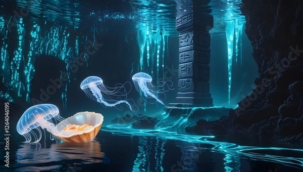 Obraz Abstract background with a cave