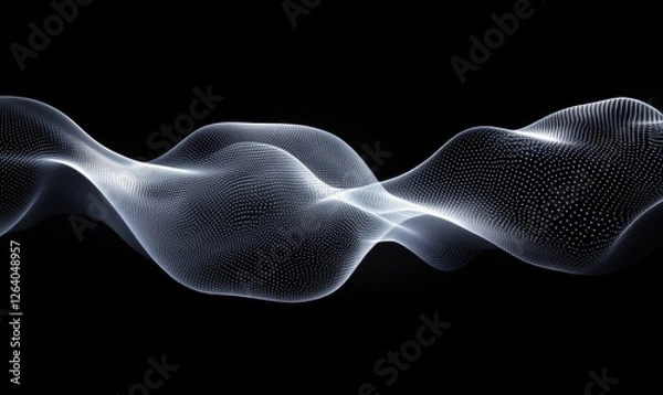 Fototapeta Abstract digital waves, technology, motion, data visualization