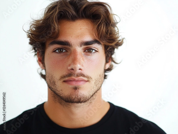 Obraz Man portrait on white background