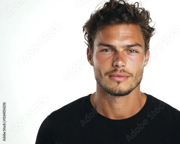 Obraz Man portrait on white background