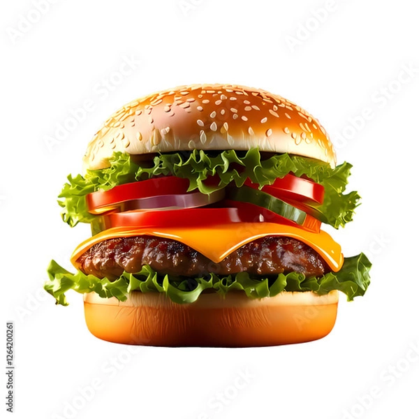 Obraz Juicy Cheeseburger 1 generative AI