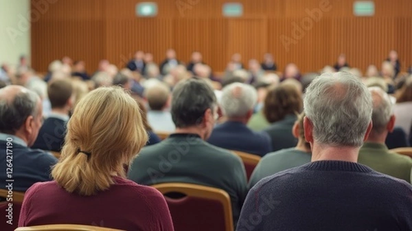 Obraz Community Residents Gather for Public Meeting Discussion Event