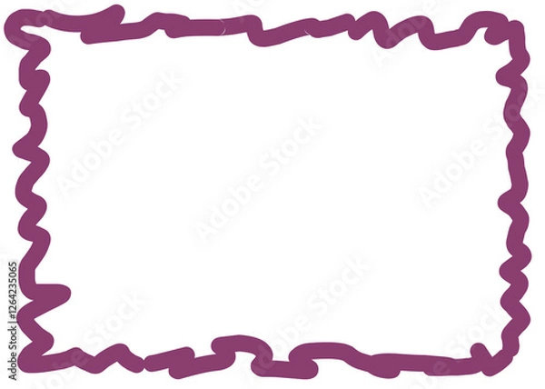 Obraz pink hand drawn ribbon border frame