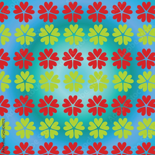 Obraz seamless pattern with colorful hearts design abstract