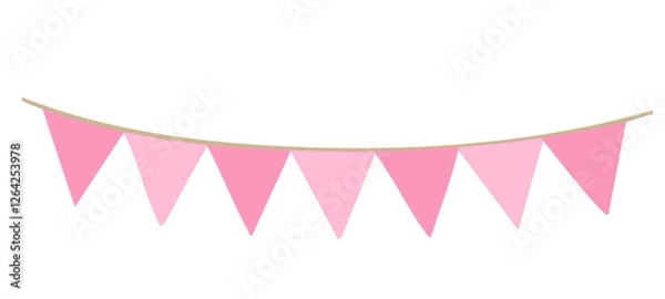 Obraz ピンクのガーランド（線なし）