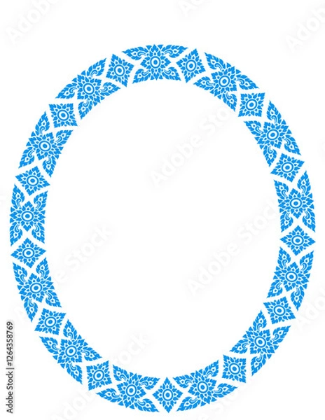 Obraz Thai art frame, Ornate Pastel Blue Decorative Frame