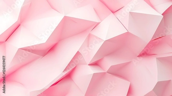 Fototapeta Abstract Pink Geometric Polygonal Background