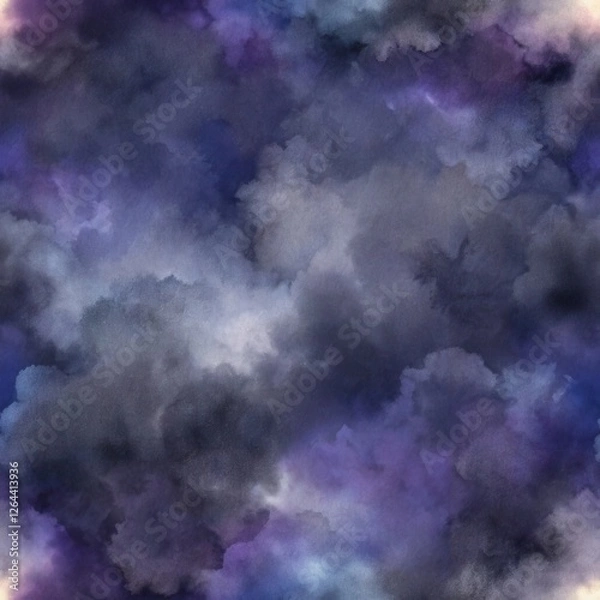 Obraz Purple Watercolor Cloud Abstract Background