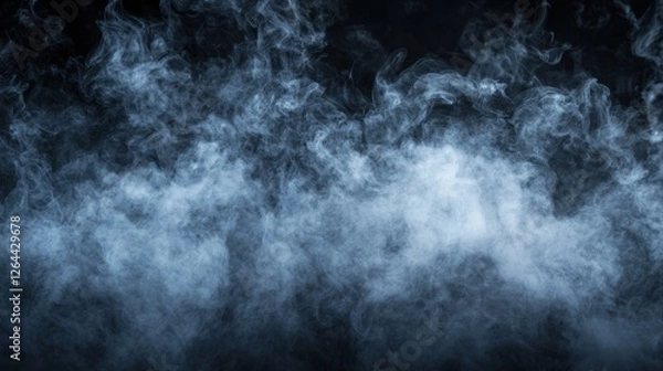 Fototapeta Ethereal wisps of smoke on a dark background