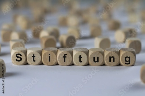 Obraz Stiftung - Holzwürfel mit Buchstaben