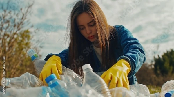 Fototapeta Waste management and environmental cleanup efforts  
