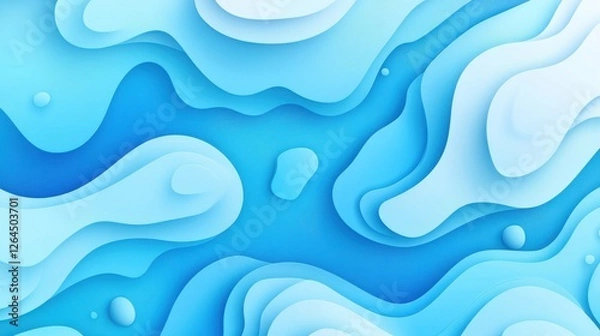 Obraz Vector light blue background with smooth gradients and simple shapes, ideal for web and graphic design projects.