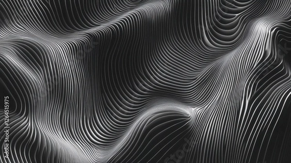 Fototapeta abstract lines and waves on a dark background photo