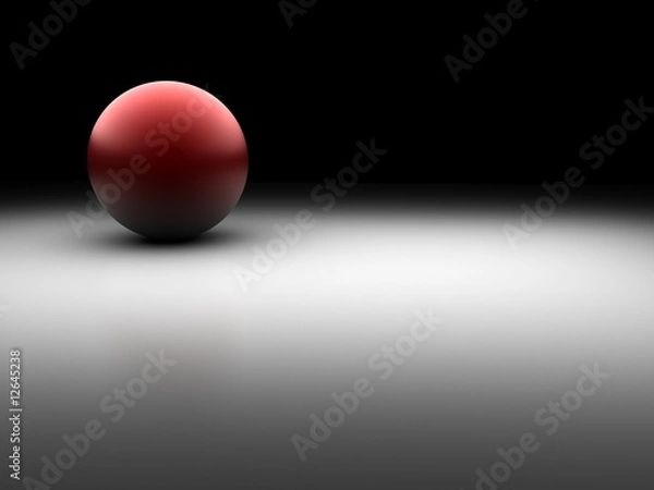 Obraz sfera rossa su base bianca