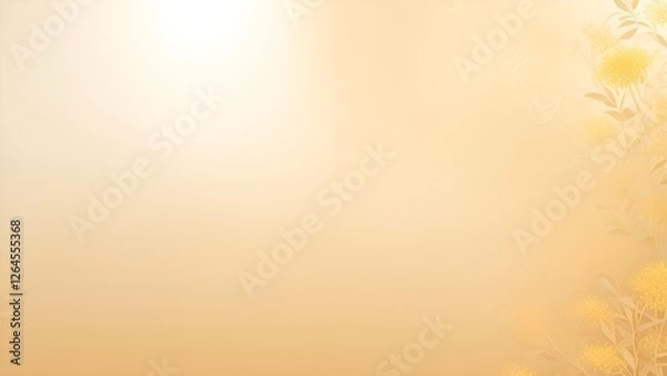 Fototapeta Elegant Gradient Background in Citrine Yellow and Light Amber Brilliance with Shimmering Silver Accent