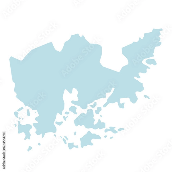 Fototapeta Helsinki Vector map