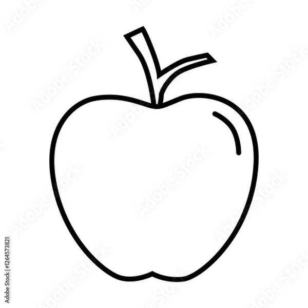 Fototapeta simple apple icon