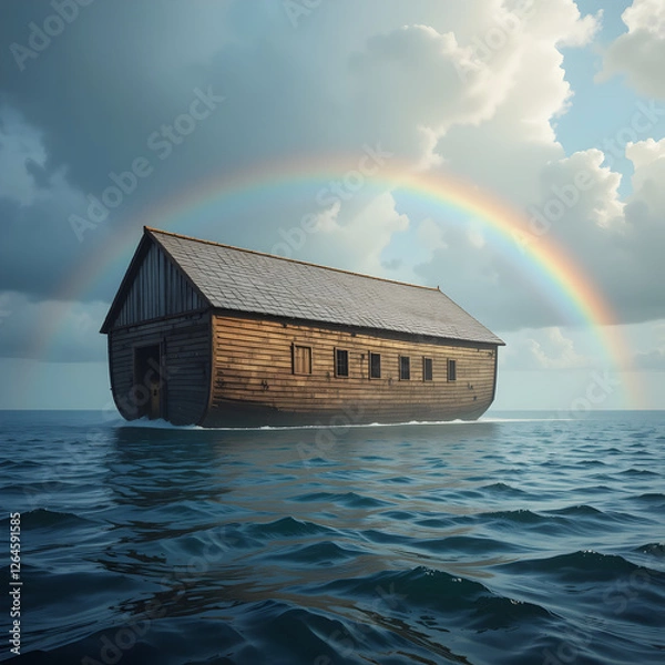 Obraz Landscape of a lake surrounded by mountains