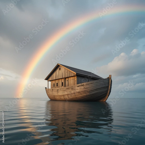 Obraz Landscape of a lake surrounded by mountains