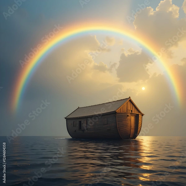 Obraz Landscape of a lake surrounded by mountains