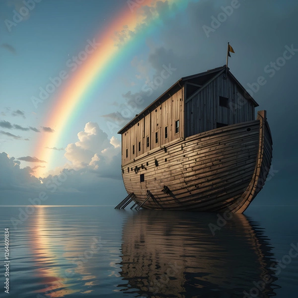Obraz Landscape of a lake surrounded by mountains